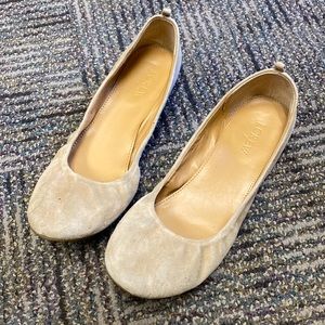 J. Crew Women's Anya Beige Suede Ballet Flats Size 9
